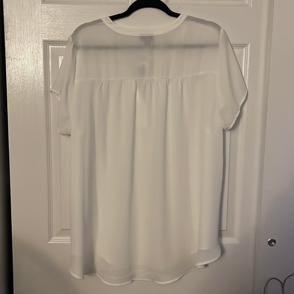 White Georgette pullover blouse - Picture 2 of 2